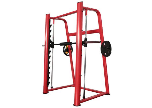 Commercial Grade Gym Fitness Equipment , Gym Smith Machine Silver Color