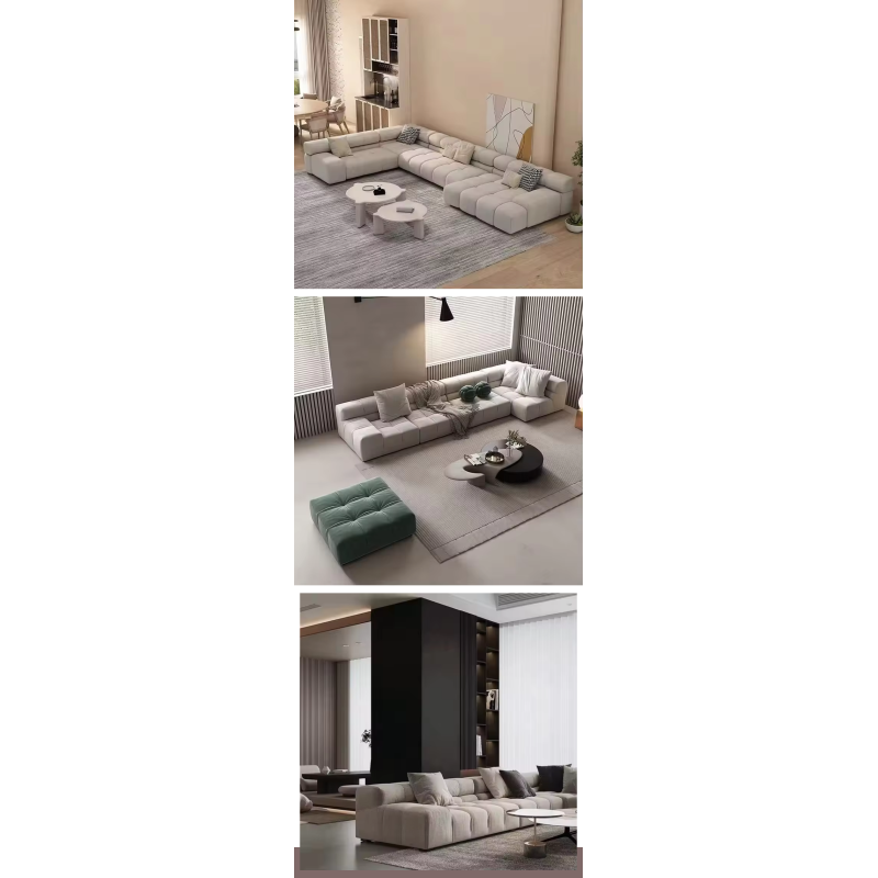 Customizable L Shape Corner Living Room Furniture Modern Style Customized Color Leather Sectional Sofa Set Youpin