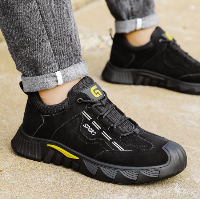 New Safety Work Shoes for Men Steel Toe Anti-Smash Anti-Puncture Protective Footwear Non-Slip Construction Sneakers All-Season Industrial Safety Boots