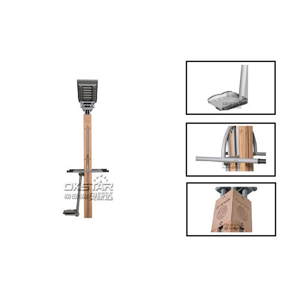 wooden street lamp outdoor fitness upper surfboard and hip twister