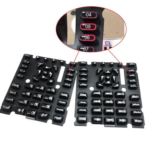 Epoxy Resin Glue Process Silicone Rubber Keypads 75 Shore A