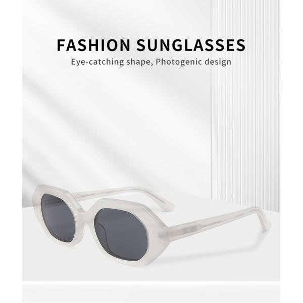 Мода полигонального объектива солнечных очков ацетата рамки круглого овального геометрическая