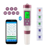 6対1のデジタル水質計 pH/EC/TDS/ORP/塩/温度の飲料水検査器