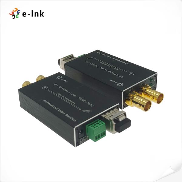 Mini 12G-SDI a convertidor de fibra con señal Tally o RS485 hacia atrás