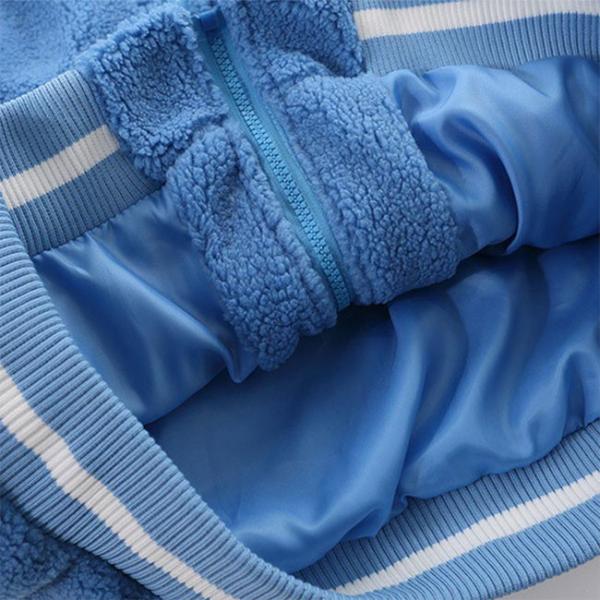 American Retro Baseball Varsity Jackets Lamb Wool Earth Embroidered Baseball Jacket