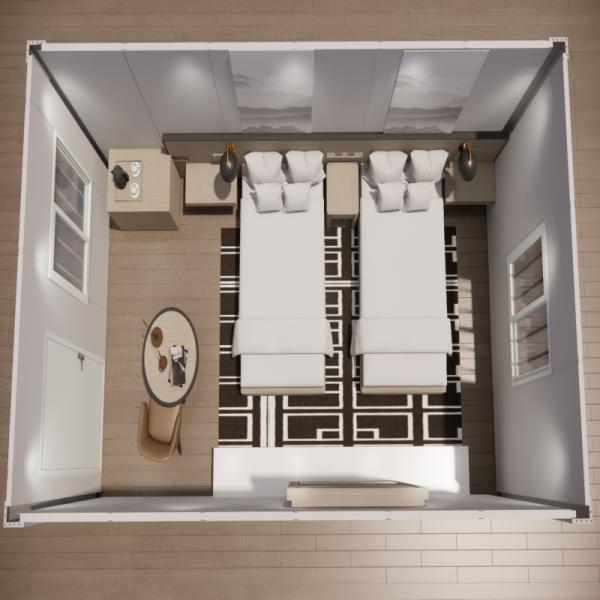 Стальная конструкция Эко открытый кофейня дизайн Хранилище Преfabрикованный контейнерный дом