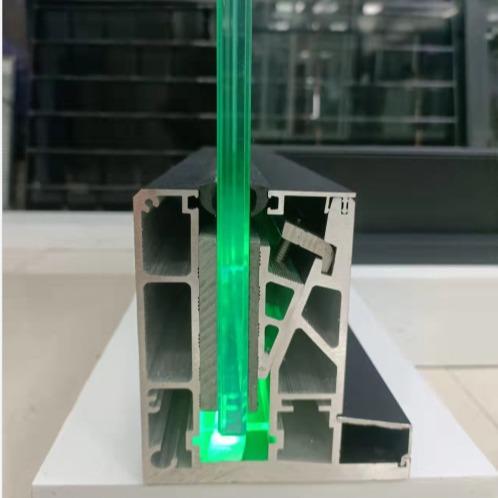 Colorful LED Light Laminated Glass U Channel System Glass Railings for Patios