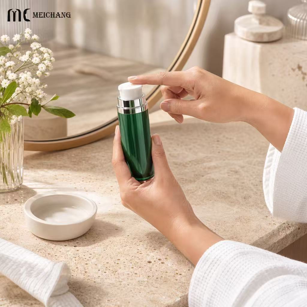 30ml 50ml 100ml Dual-Layer AS Airless Bottle for Serum Packaging(MC-299)