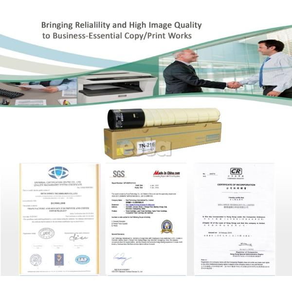 Тонер лазера цвета черноты Konica Minolta Bizhub C280 TN216 для копировальной машины