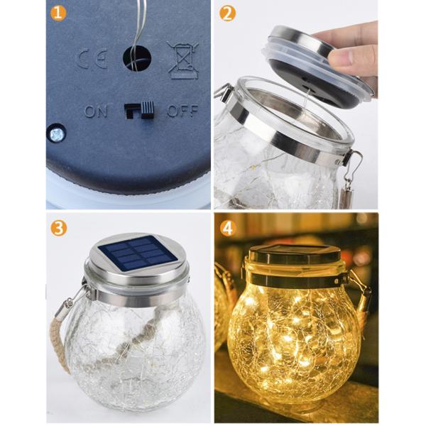 Solar Crack Tank Lamp Mason Tank Lamp Hanging Tree Lamp Courtyard Lamp Villa Decor Hanging Lamp