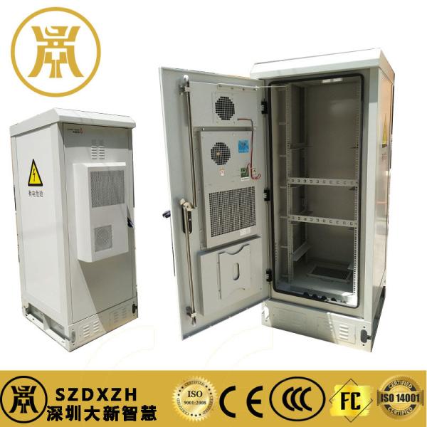 Galvanized Steel Outdoor Power Cabinet IP55 1.4M Outdoor Power Enclosures With Air Conditioner