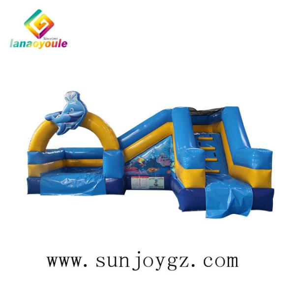 Eco - Friendly Inflatable Water Slide On Land Amusement Park Equipment For Outdoor Event