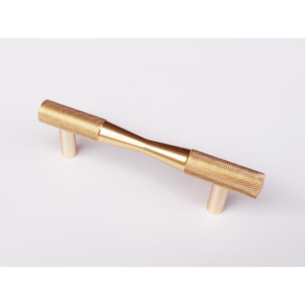 Norway Stylish  Handles Kitchen cabinet pulls and handles Knurled Handle Brushed Brass  Aluminum Door pulls