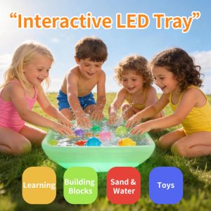 Square Sand Art Tray with Raised Edges for Mess-Free Sensory Play – Stackable Durable Kids Activity Tray for Classroom & Daycare Bulk Supply