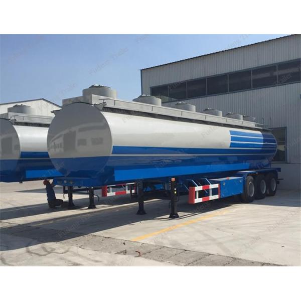 Transport chemical liquids Fuel Tanker Semi Trailer 45000 Liters 6 cabins