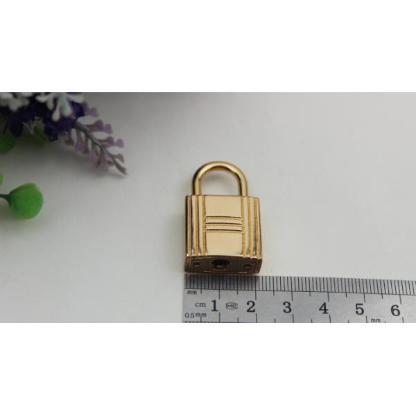 Fashion nickel color zinc alloy metal bag decorative lock with key for handbags