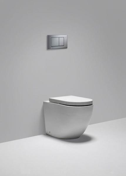 White Thin Concealed Cistern Dual Flush  Easy Installation