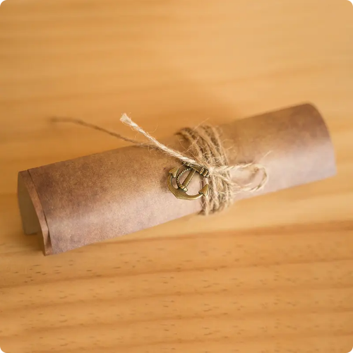 Antique Kraft Paper Envelopes Set With Rope And Metal Pendants For Retro Letter Gift Card Packaging