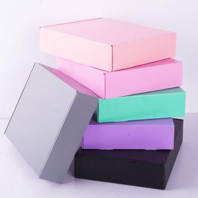 Paper Stickers Mailer Gift Box Colorful Foldable Cardboard Kraft Corrugated Mailers