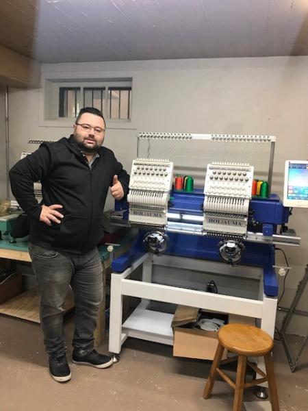 Cheapest computer embroidery machine price HO1502H 400*500mm brother type 2 head embroidery machine for cap t-shirt flat