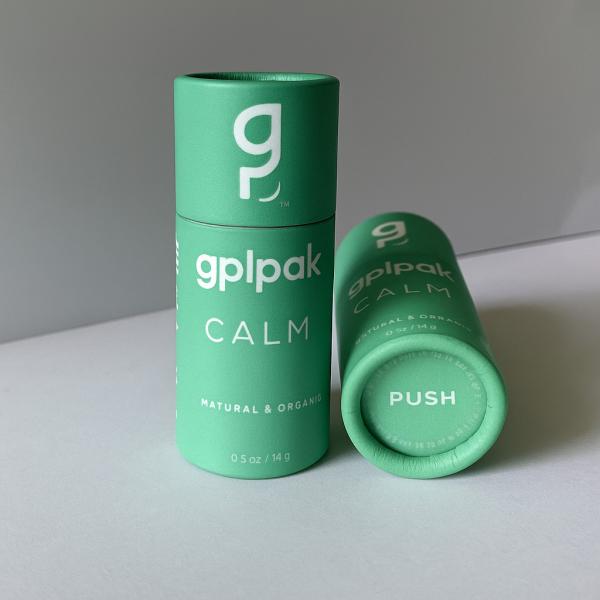 Custom Biodegradable Lipstick Cylinder Tube Push-Up Gift Packaging Box For Lip Balm