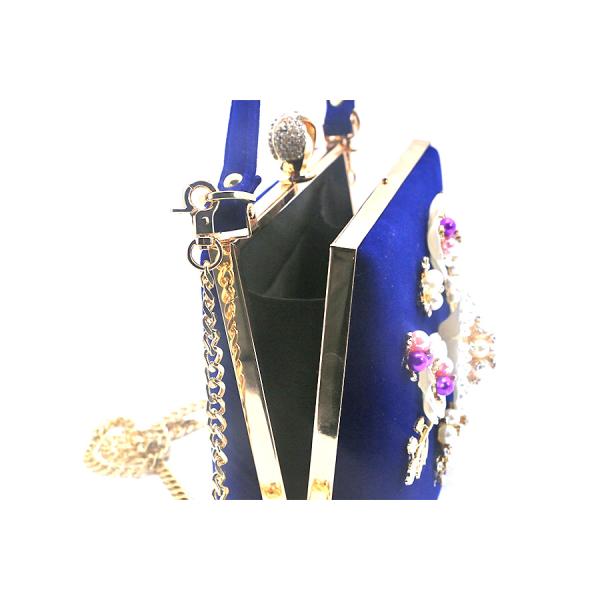 Women Evening Clutch Handbag With Paste Diamond Flower OEM ODM