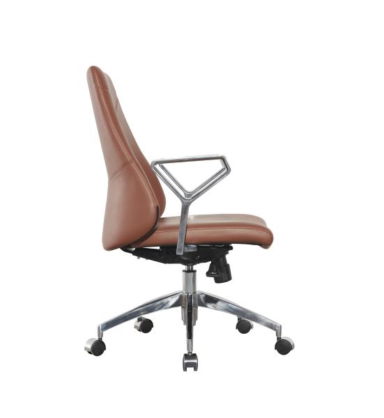 Tilt Ergonomic Revolving School Modern Executive Chairs Radius 330mm Genuine Leather
