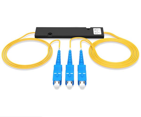 Single Mode 1 X 2 Fiber Optic Splitter SC / UPC PLC CATV / FTTX System Application