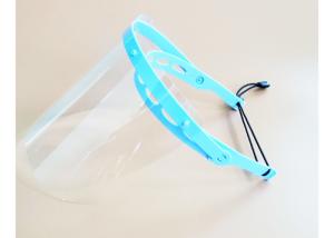 Fda Approved Blue Pet Plastic Face Shield With Adjustable Headband For