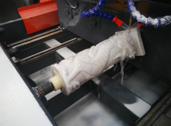 Three Dimensional Stone Carving CNC Machine Roman Column