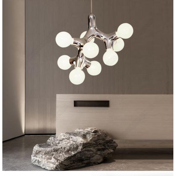Nordic Copper Chandelier For Dinning Room Modern Living Room Glass Chandelier(WH-MI-444)