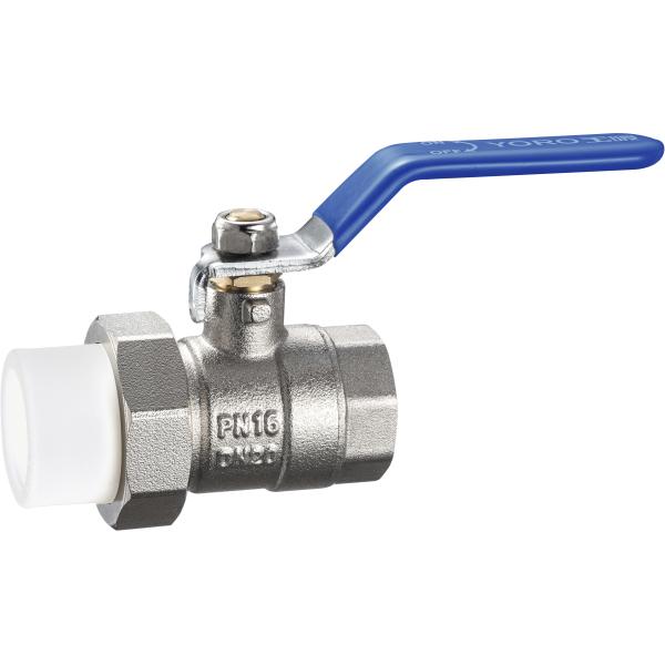 3316 3317 3318 Brass Ball Valve DN15 DN20 DN25 DN32 DN40 DN50 for Connections PP-R x PP-R, Female x PP-R, Male x PP-R