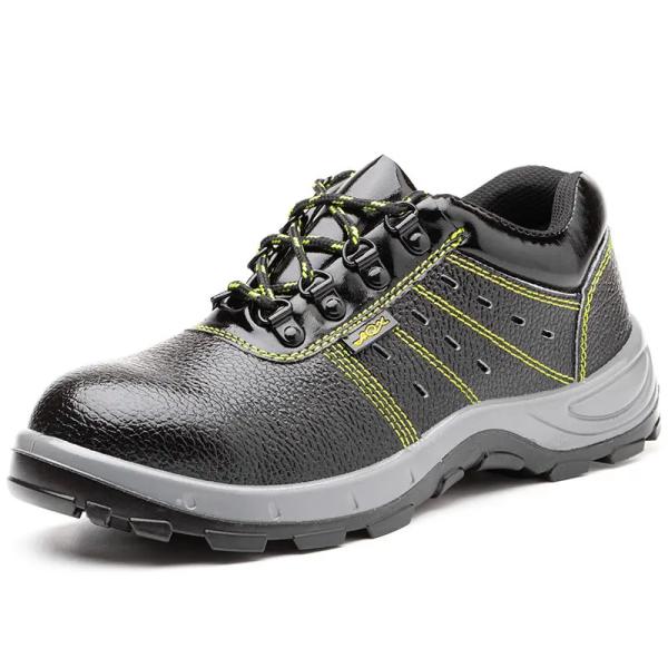 Genuine Leather Industrial Safety Shoes Mens Summer Shoes With Holes