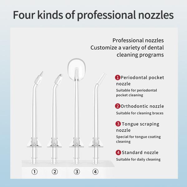 Green Rechargeable Water Flosser Cordless Teeth Cleaner For Adult