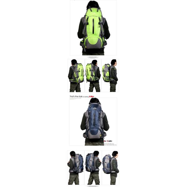 рюкзак альпинизма рюкзака сухой сумки зеленого цвета армии нейлона 36-55L располагаясь лагерем