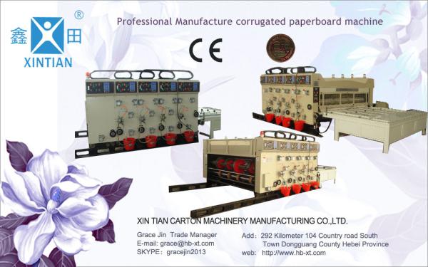 11kw Semi-Auto Feeding Flexo Printer Slotter Machine / Carton Box Printing Machine