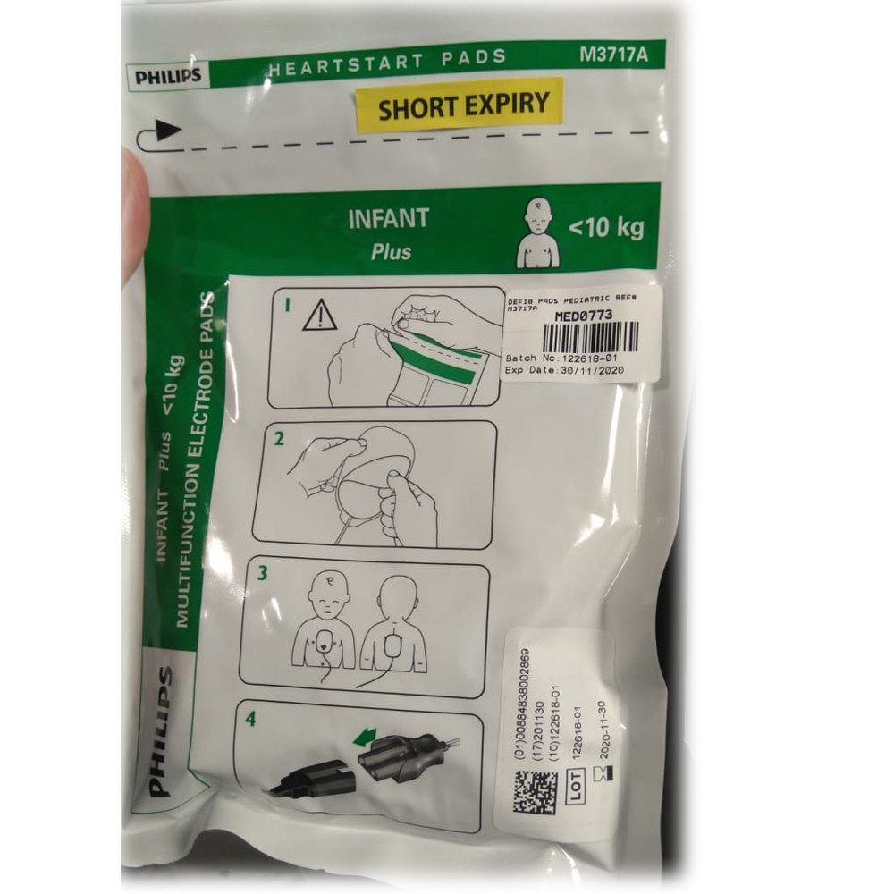 Original Infant Electrode Pads M3717A For PH-ILIPS M3535A DFM100 XL+ FR2 3 Defibrillator
