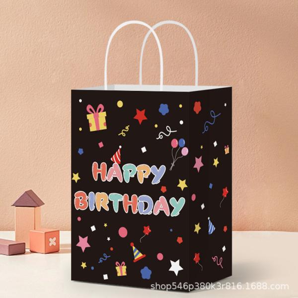 Silk Belt Custom Printed Kraft Paper Bag Gift Paper Bag Shopping Packaging Square Bottom