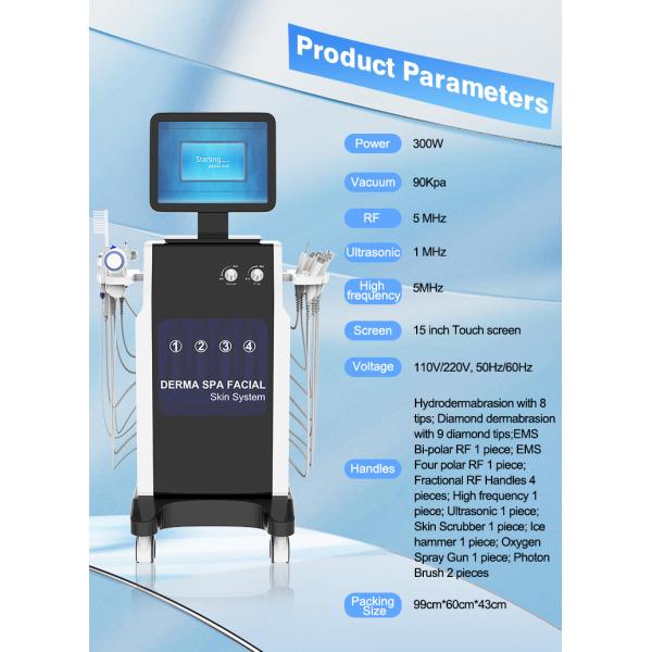 15 In 1 Beauty Spa Hydra Dermabrasion Machine For Facial Skin Care
