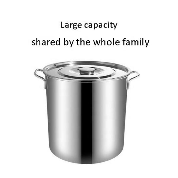 201 Stainless Steel Commercial Bucket Heavy Duty Cooking Pot