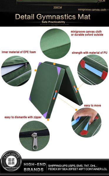 50cmx100cmx5cm  60cmx120cmx10cm PU+EVA Foam/ Oxford cloth Folding Gym Mat