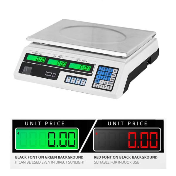 Balance de pesage électronique numérique de haute précision en plastique ABS et acier inoxydable, 40KG et 30KG, pour supermarché, cuisine et usage domestique