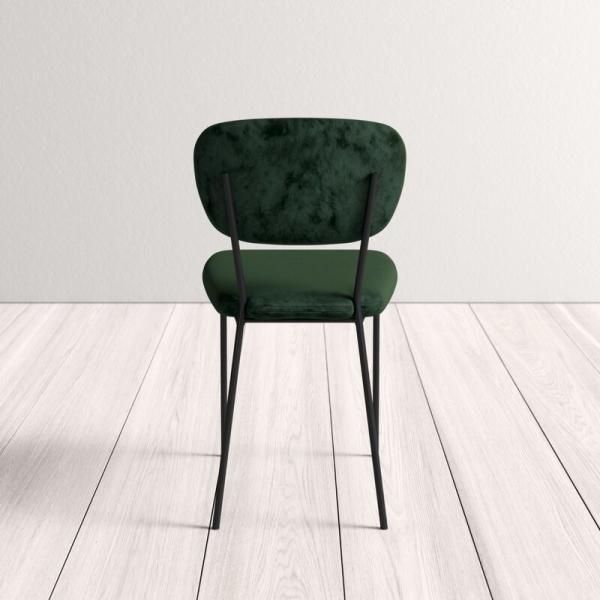 Elegant Green 810mm Metal Frame Velvet Chair for Living Room
