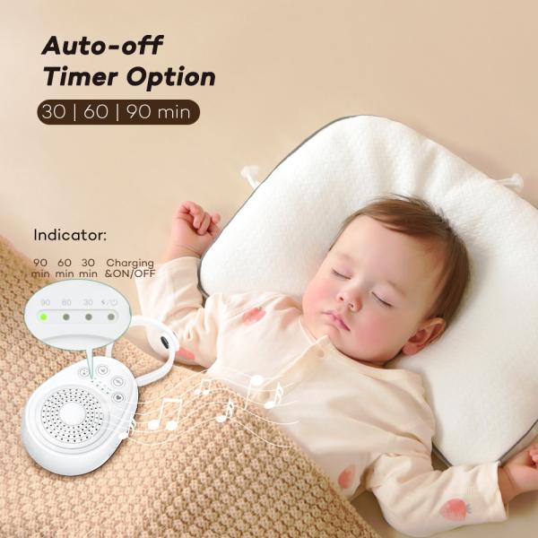 Wireless White Noise Machine with 20 Soothing Sounds USB Rechargeable