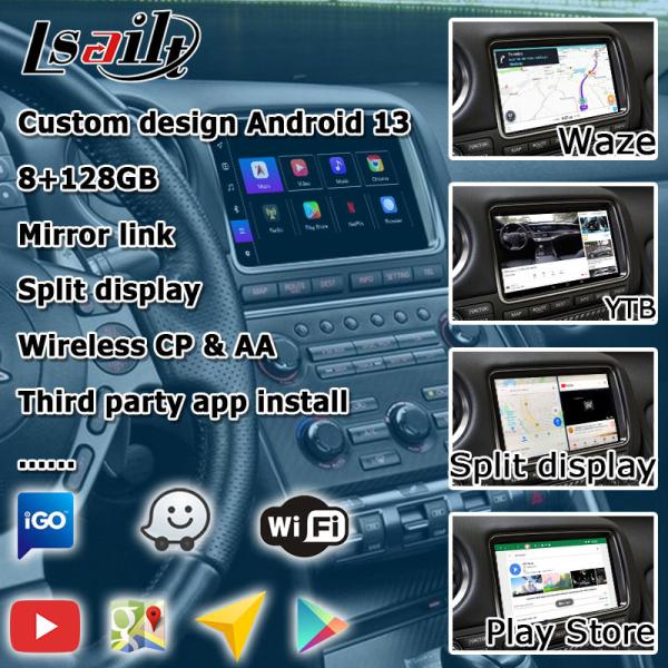 Android 13 8+128 Навигация беспроводный carplay Android авто видео интерфейс для Nissan GT-R GTR R35