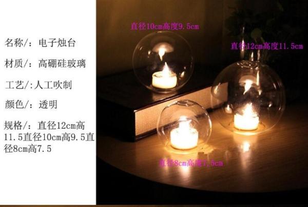 hand blow dome glass candle holder factory direct clear glass