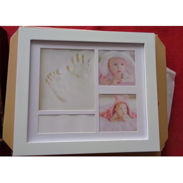 Customized Baby Clay Impression Kit , Handprint Picture Frame For Newborn Infants