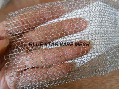 Multi Filament Stainless Steel Knitted Mesh Demiter Pad For Filter Bright Silver Color