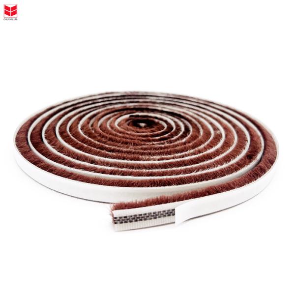 Self Adhesive Weather Pile Strip for Door Bottom Pile Height 3-25mm Width 3-50mm ISO9001 2008 Certified