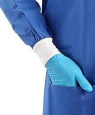 Disposable Adult Medical Lab Jacket Hospital Visitor Gowns Coat Knit Cuff Collar 3 Pockets Breathable PP SMS Material PPE Coat